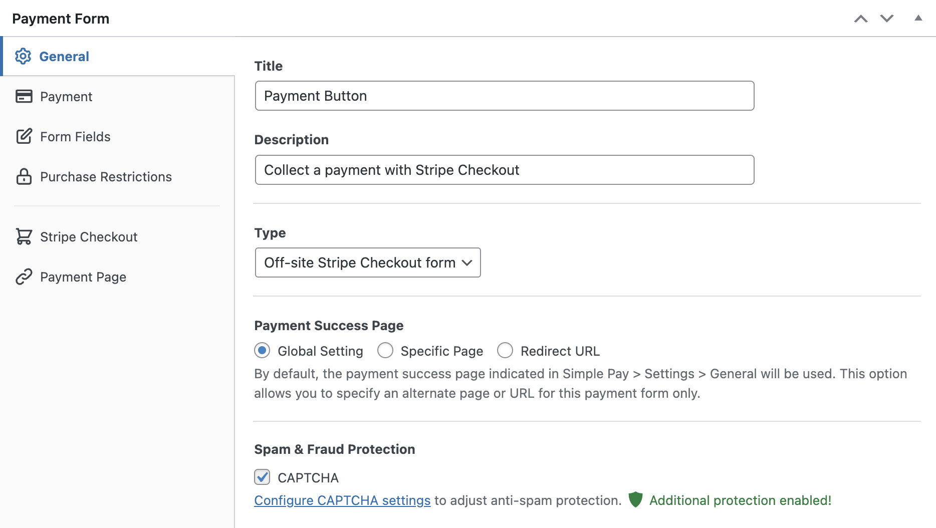 payment button form builder