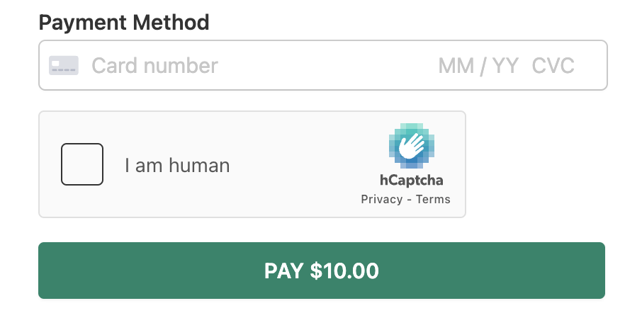wp simple pay hcaptcha challenge